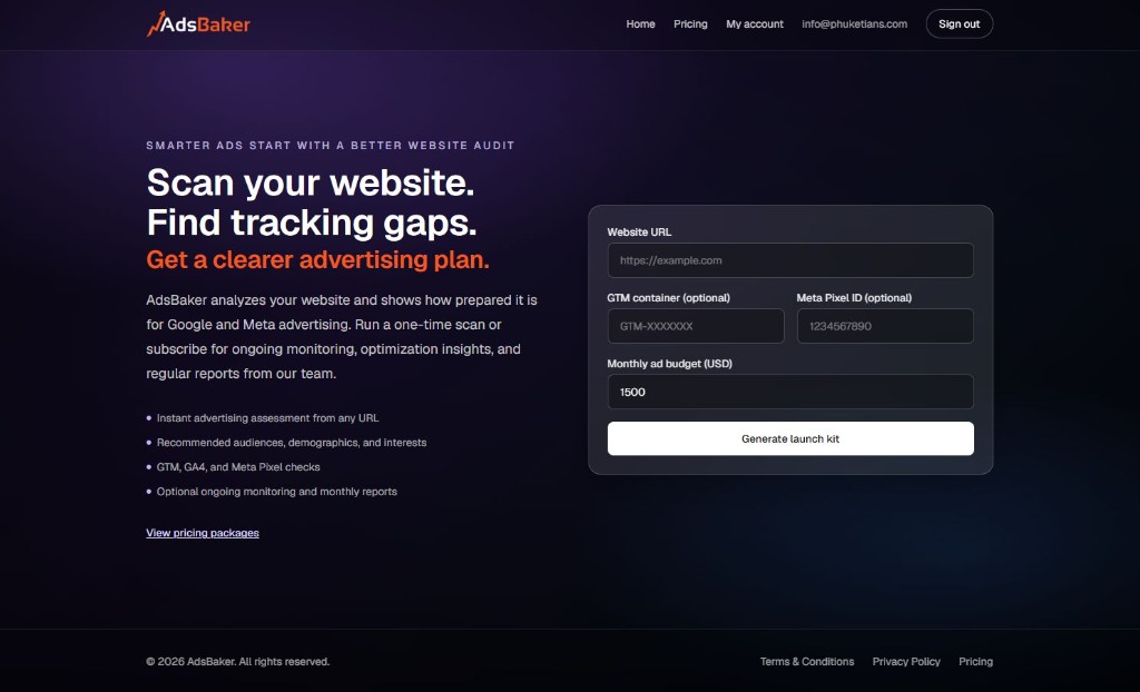 AdsBaker — Google & Meta Ads with AI screenshot